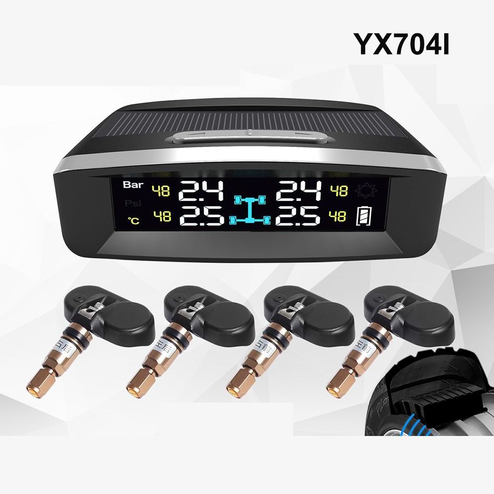 Solar Power tpms,Tire pressure monitor system with internal sensor or external sensor, tire pressure gauge