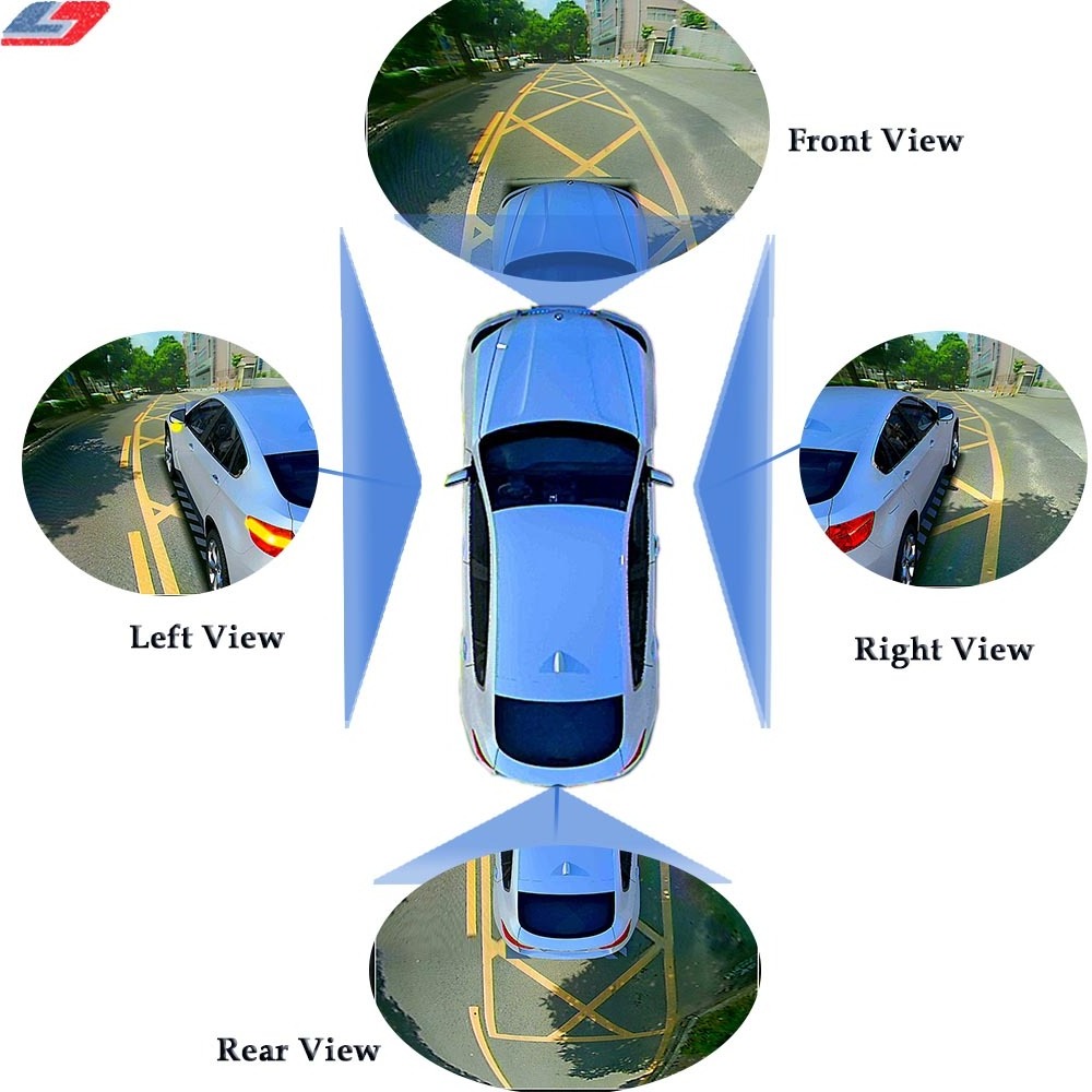 360 degree Car Reversing Aid Car driving safety device parking cameras car bird view system 2D 3D panoramic camera