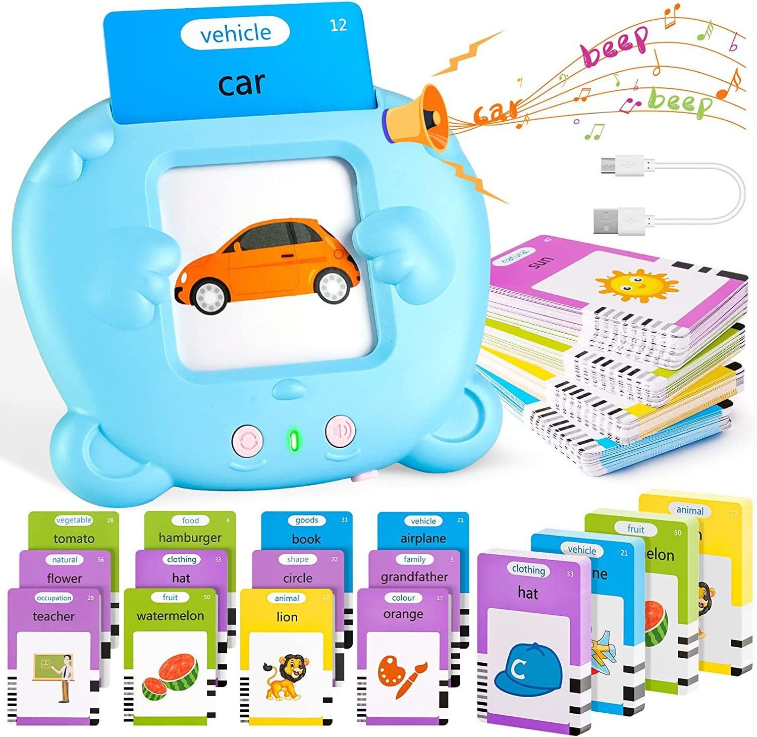 English Early Learning Card Machine Children's Puzzle Teaching Aids Learning Machine Card Plug-in Card Machine