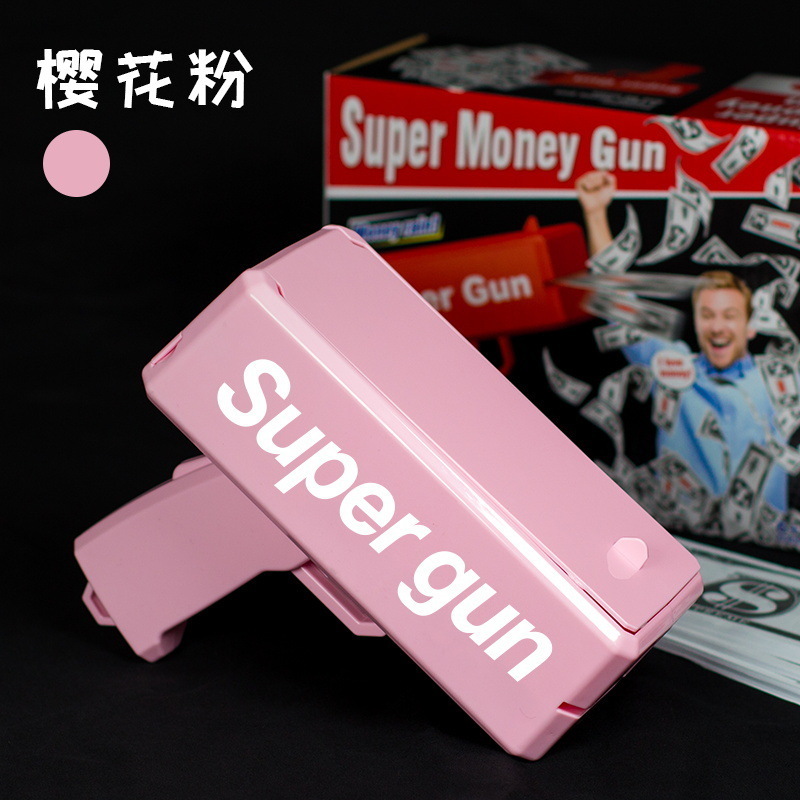 2023 Hot Selling Gold Money Gun Toys Shooter Spray Cash Gun for Game