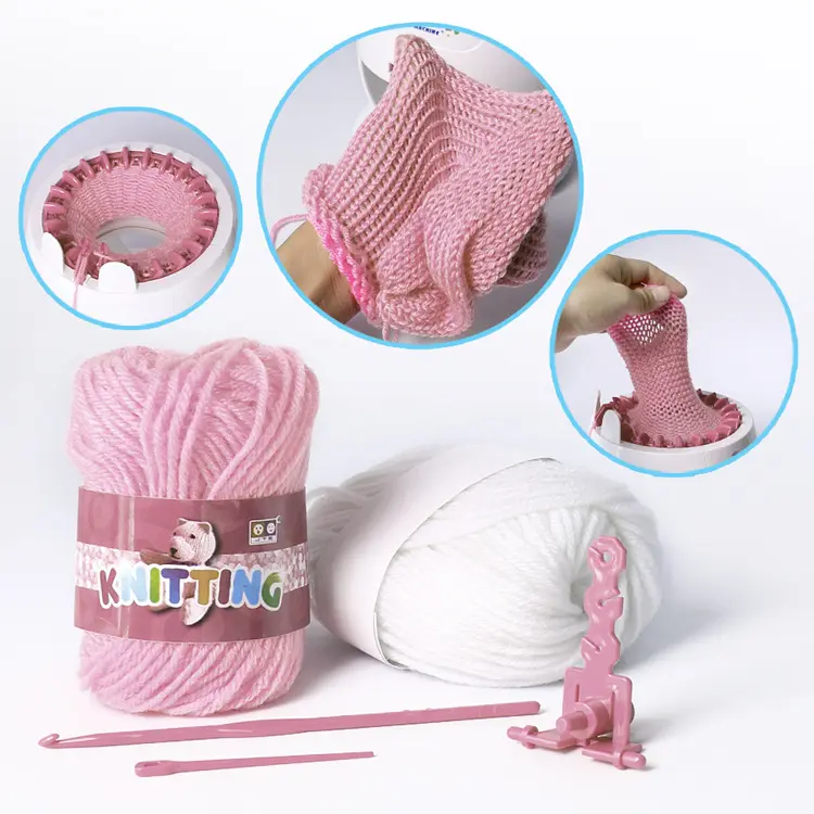 DIY knitting machine for kids 22 needle creative knitting machine with row counter Round machine toy