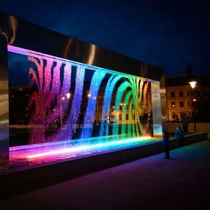 Custom Indoor Outdoor Graphical Digital Water Curtain Wall Fountain