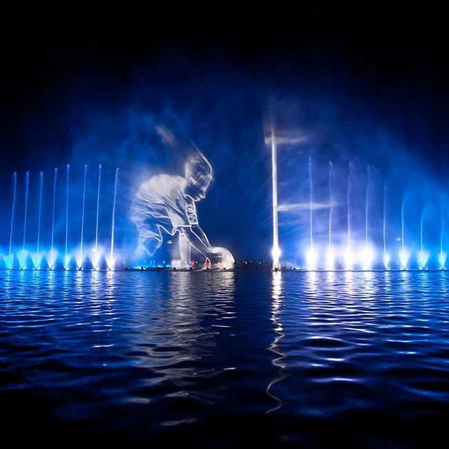 Outdoor Floating Dancing Music Water Movie Screen Water Fountain Show