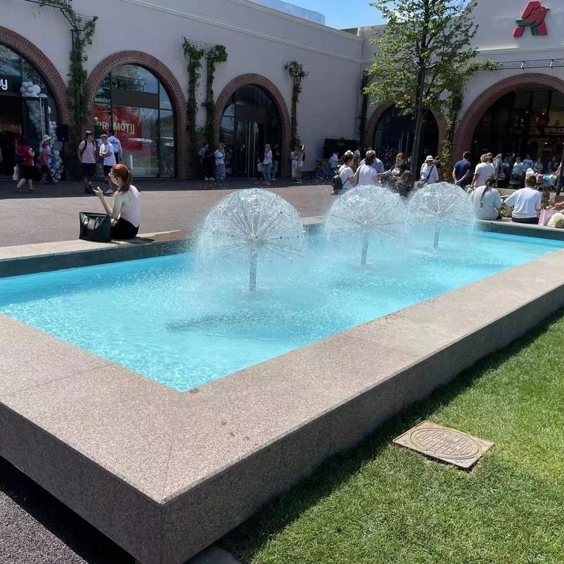 Dandelion Fountain Stainless Steel Floating Ball Water Music Fountain