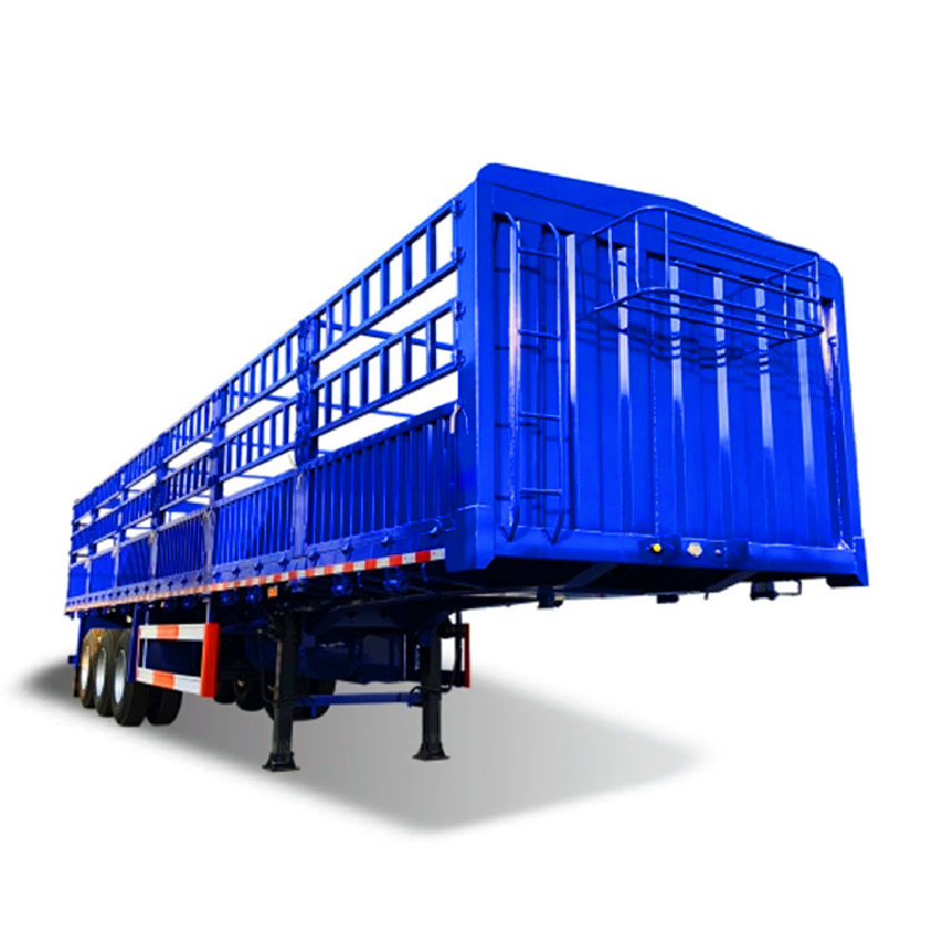 YONG XING  High Quality Livestock Semi Trailer Hot Sale Bulk Cargo Transport Fence Cargo Trailer excavator semitrailer