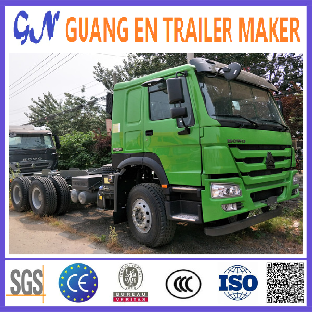 China Famous Brand Used Howo Tractor Truck 10/6 Tires 6x4 4x2  371hp 375hp transport head Tractor Truck head