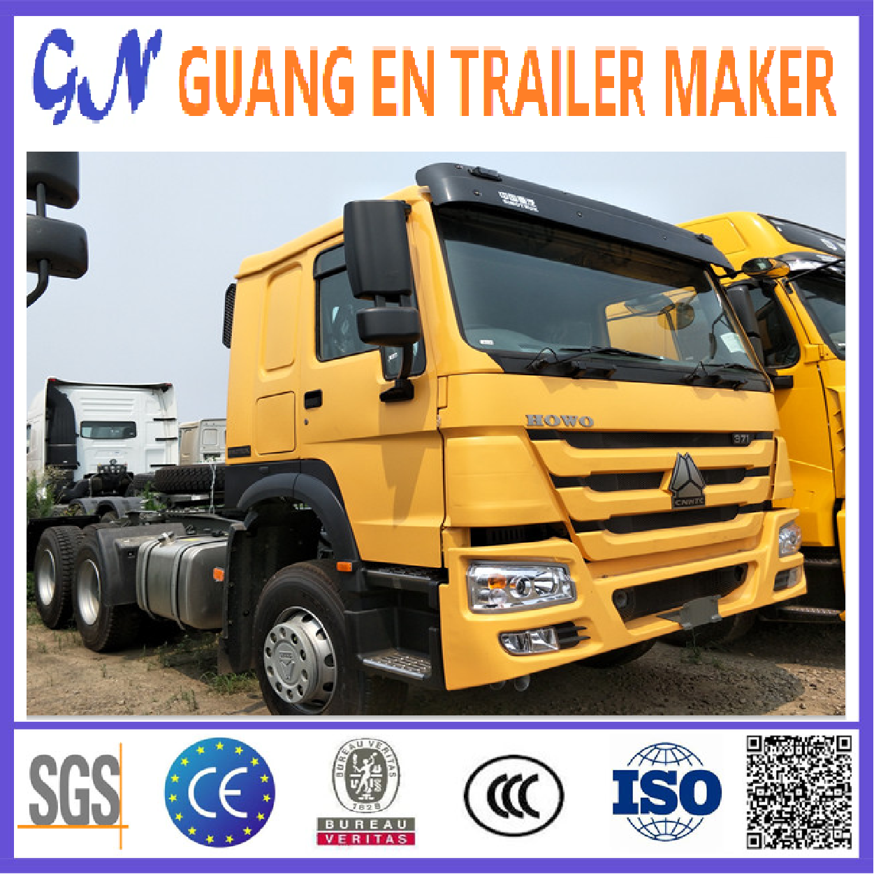 China Famous Brand Used Howo Tractor Truck 10/6 Tires 6x4 4x2  371hp 375hp transport head Tractor Truck head