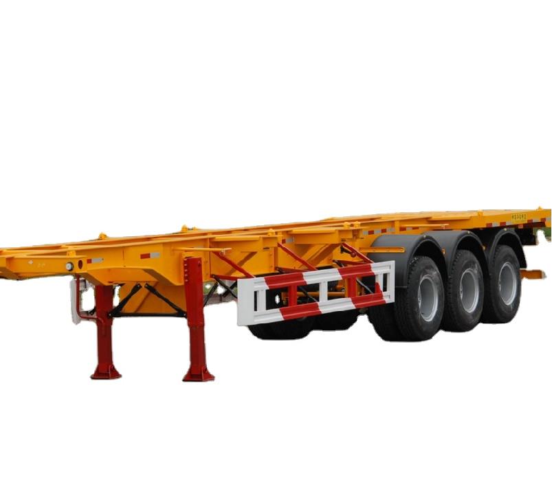 China Manufacturer Transport 20 foot 40 ft container chassis skeleton trailer with container lock semi trailer truck