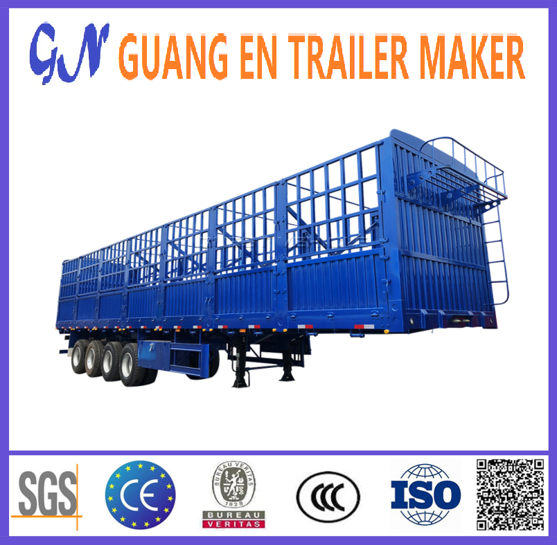 Made in China Cattle Enclosed 40ft 3axles 40-60tons Utility Stake Cargo Trailer Fence Semi Trailer