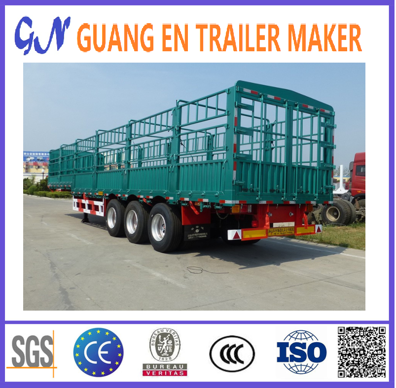 Made in China Cattle Enclosed 40ft 3axles 40-60tons Utility Stake Cargo Trailer Fence Semi Trailer