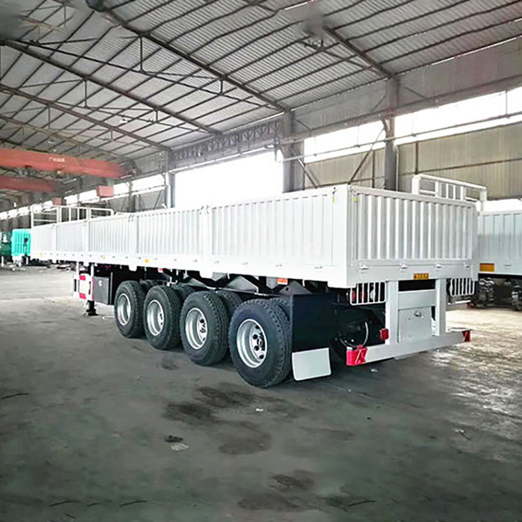 3 Axle 4 Axle Side Wall Truck Trailer Enclosed New Used Sidewall Fence Cargo Semi Trailer Side Wall Bulk Cargo Trailer