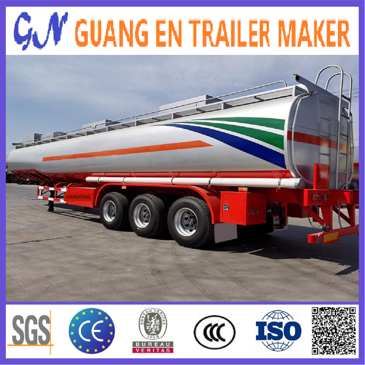 Liquid 3 Axle 42000 45000 48000 Liters Diesel Oil Tank Fuel Tanker Truck Semi Trailer For Sale