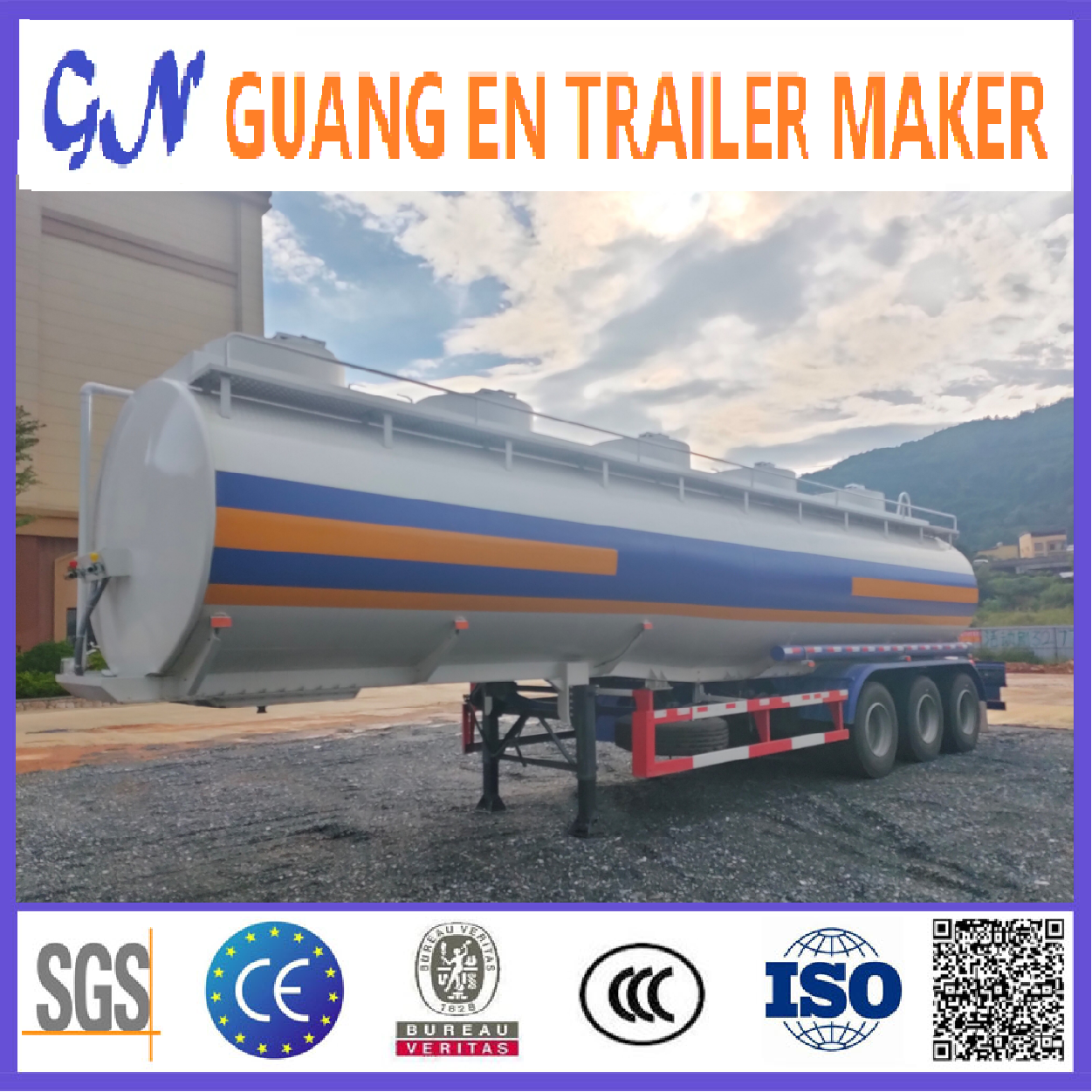 3 Axle 40000 42000 45000 60000 Liters Oil Fuel Tanker Fuel Tank Semi Trailer With Low Price