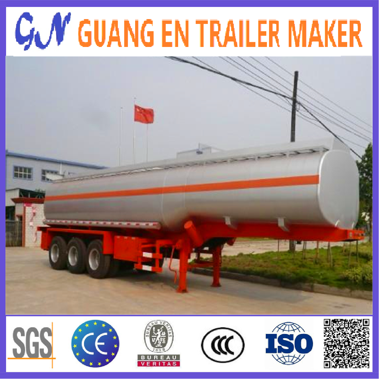 The Whole Series of Trailer 50000 L 3 Axles Oil Tank Truck Trailer with Stainless Steel and Aluminum Alloy Oil Tank Semitrailer