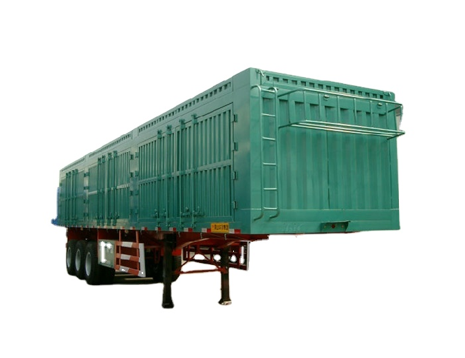 Chinese Whosale Price  3 axle 40 ft 50/60tons box structure curtain side semitrailer hot sale cargo box van semi truck trailer