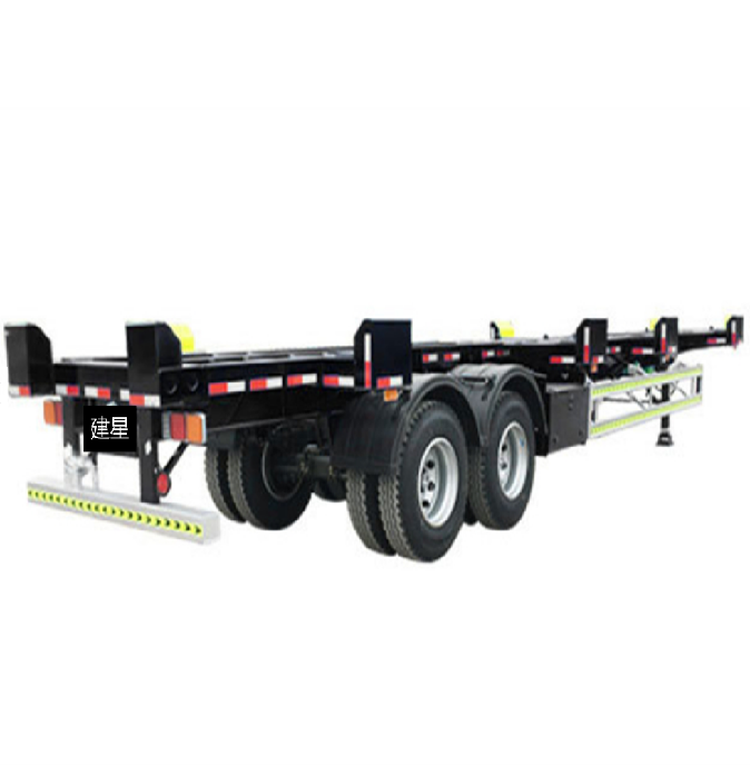 Perfect Product 40ft 20ft 45 feet container sliding skeletal semi trailer skeleton trailer from China 2 axles skeleton trailer