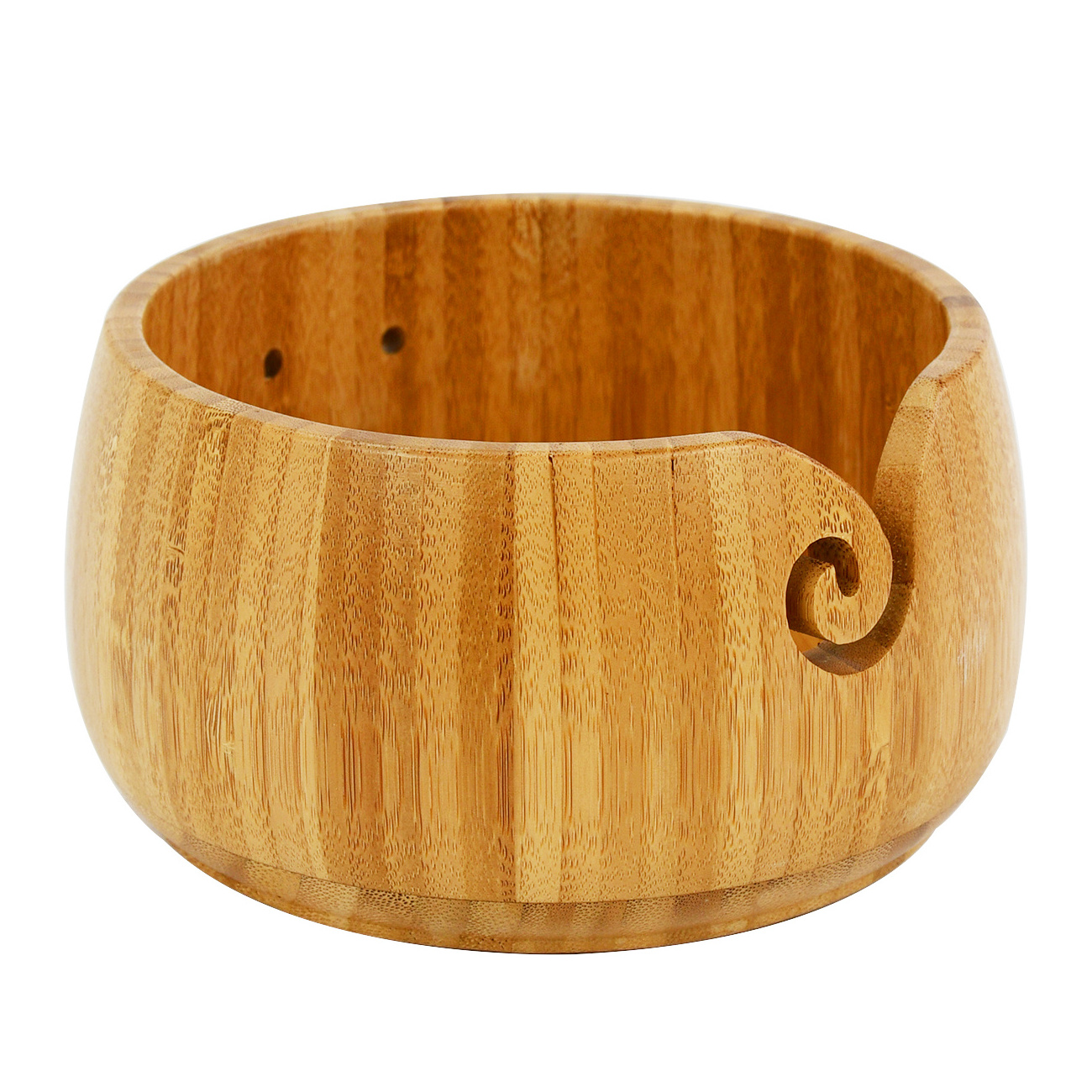 Wooden Bamboo Yarn Bowl for Crochet, Knitting Bowls for Yarn Storage