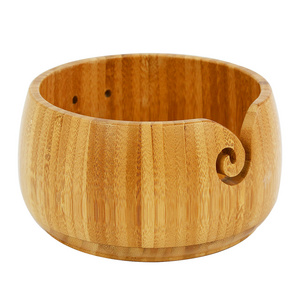 Wooden Bamboo Yarn Bowl for Crochet, Knitting Bowls for Yarn Storage