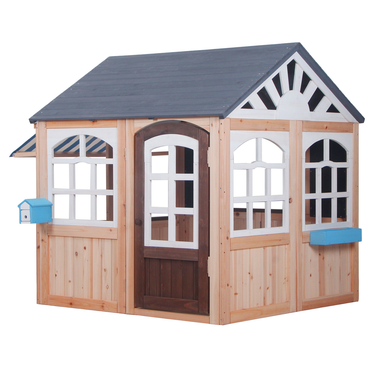 Garden Outdoor Playground Wooden Cubby House Playhouse Outdoor Children Play House For Kids