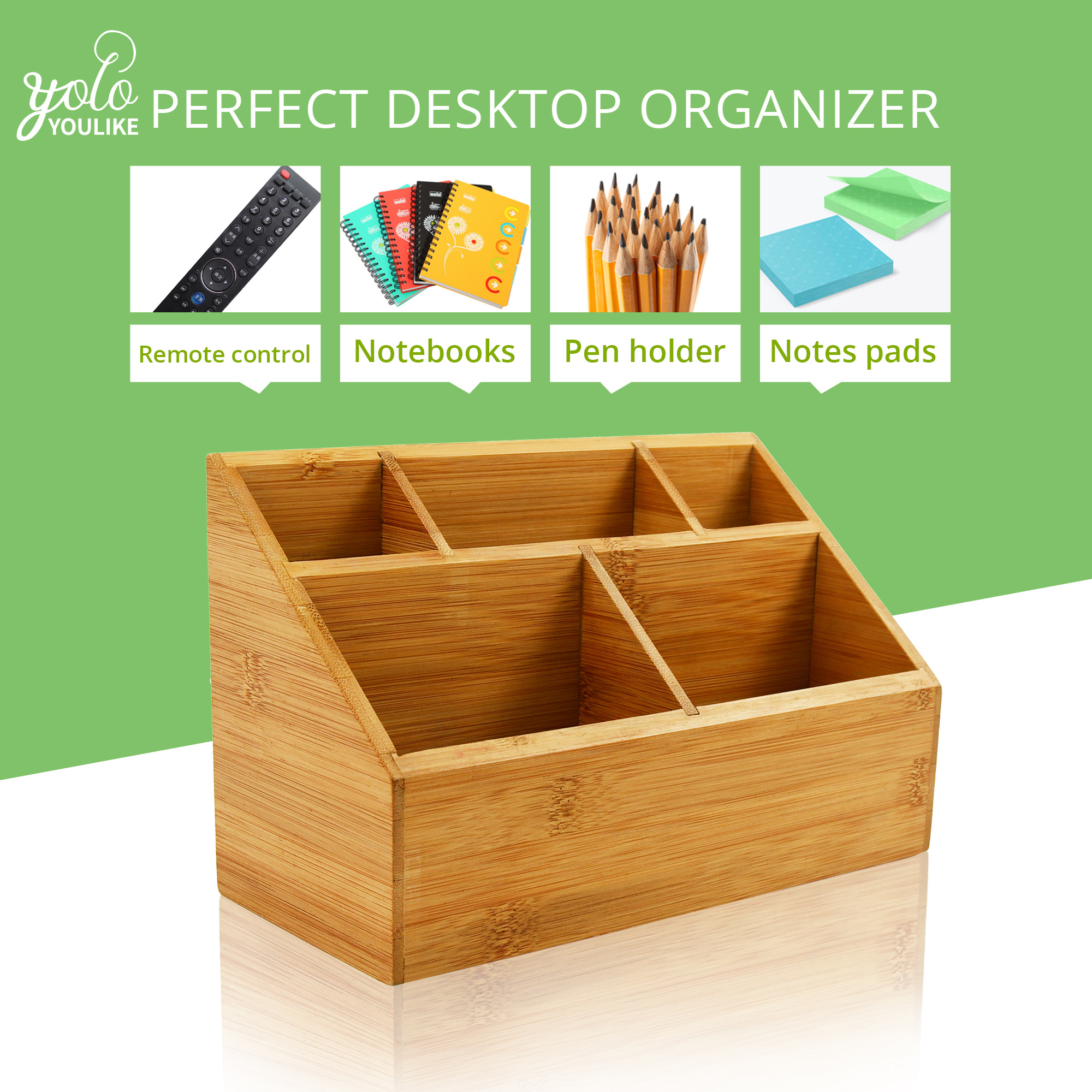 Bamboo Desk Top Organizer 2 Tiers Adjustable Desktop & Drawer Organizers Stand Mail Organiser Holder Shelf