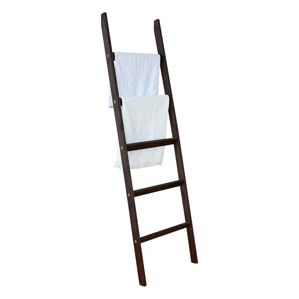 Quilt Towel Holder Rack Decorative 5-Tier Blanket Ladder Wooden Easy Assembly Rustic Farmhouse