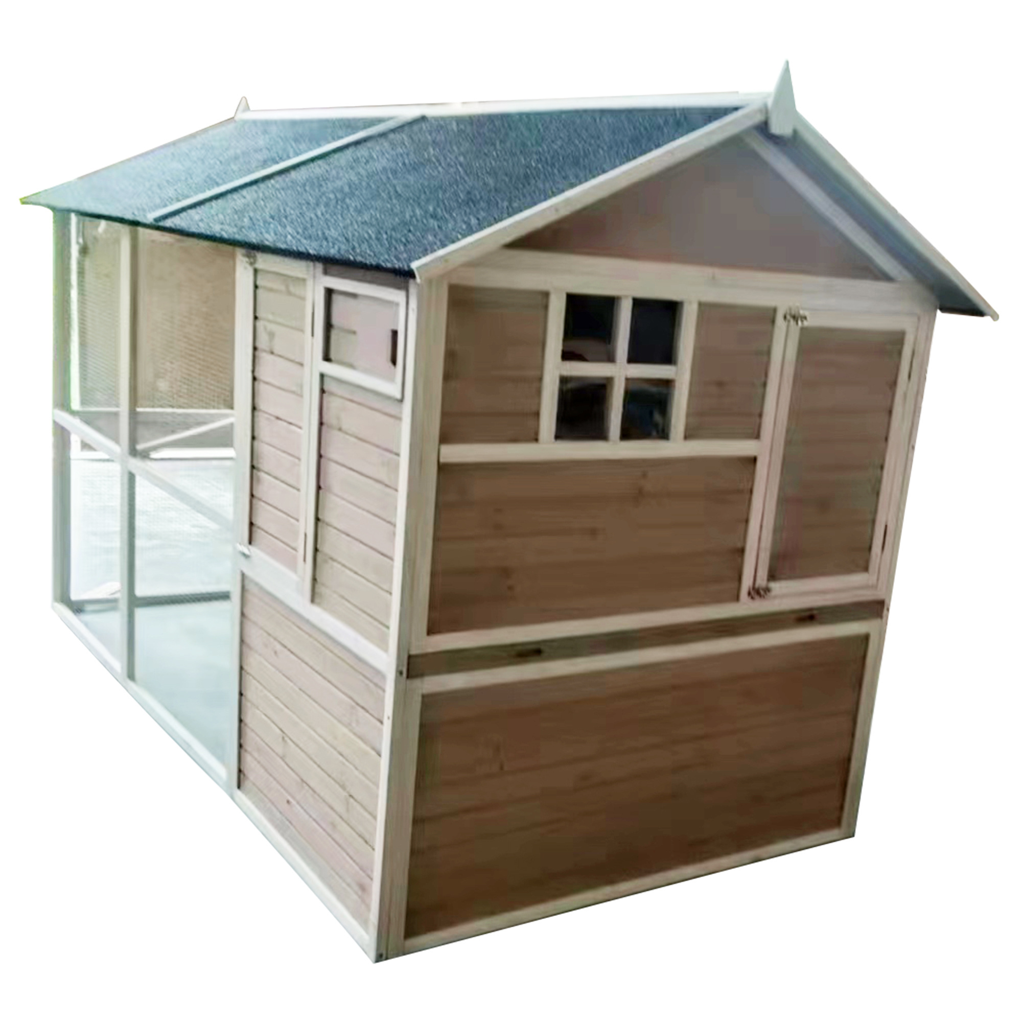 Xxl Walk In Chicken Run Cage Tractor Nest 20 chickens Polyurethane Wood Playhouse Chicken Coop House