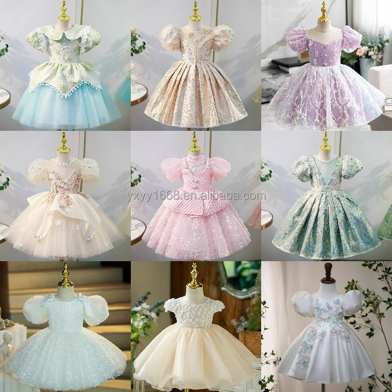 Kids Children Prom Gown Wedding Party Dresses Evening Formal Dress Clothing Girls Princess Christmas Birthday Dress