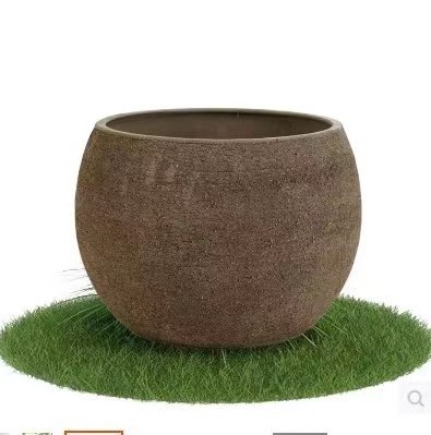 Vietnamese Glazed Pots -Ceramic Flower Pot  - Round Jar - Garden Planter -  Indoor - Outdoor Pottery - Plant Vase