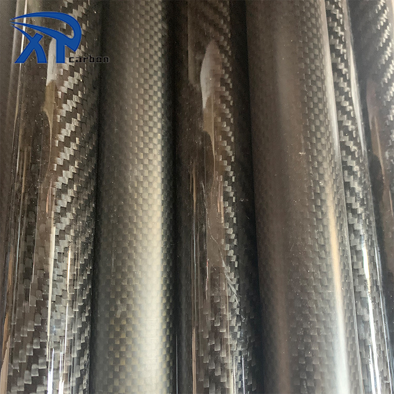 Wholesale High Strength  Round 3k custom carbon fiber tube With 100% Carbon 48mm 50mm 52mm 54mm