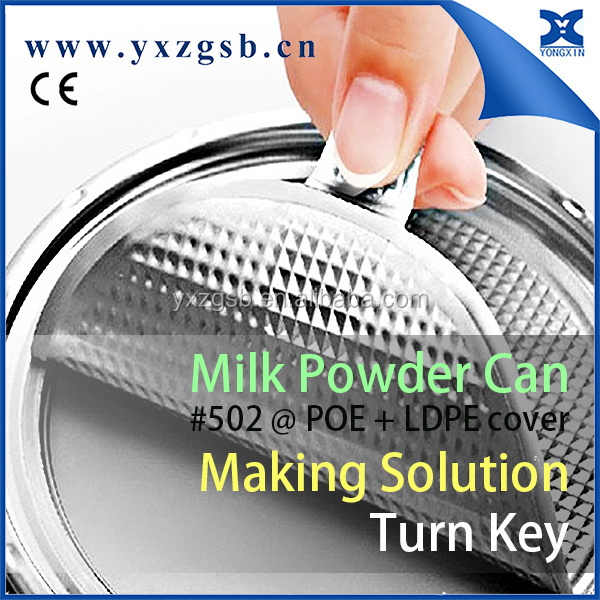 Tailor Made Turn Key Solution 502 Milk Powder Protein Metal Can Packaging Making Machinery