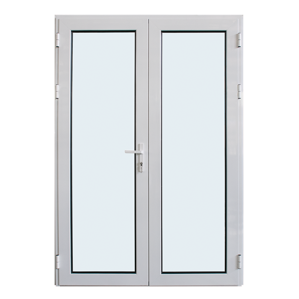 Double Glazed Glass Aluminum Profile Heat Insulated Sound Proof Hinged Doors