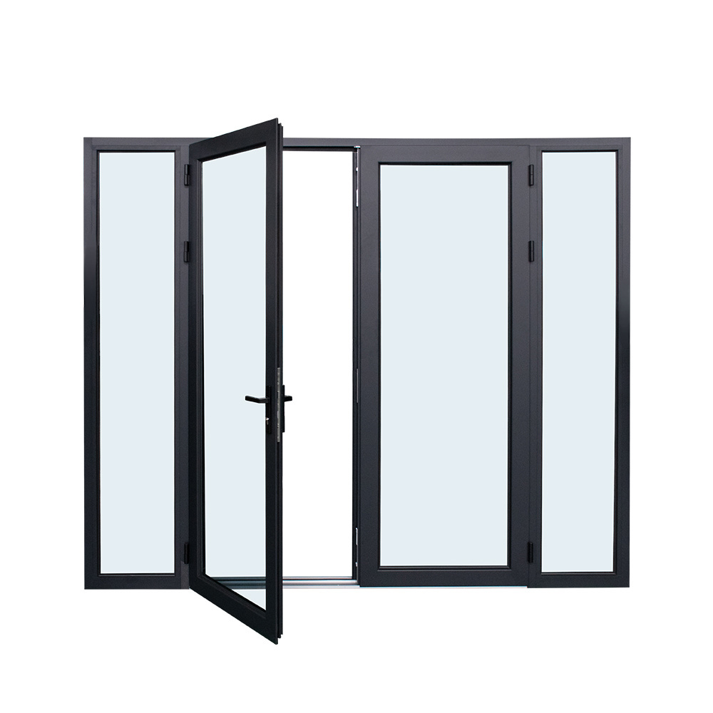 modern aluminum storefront commercial glass double swing french casement door design price