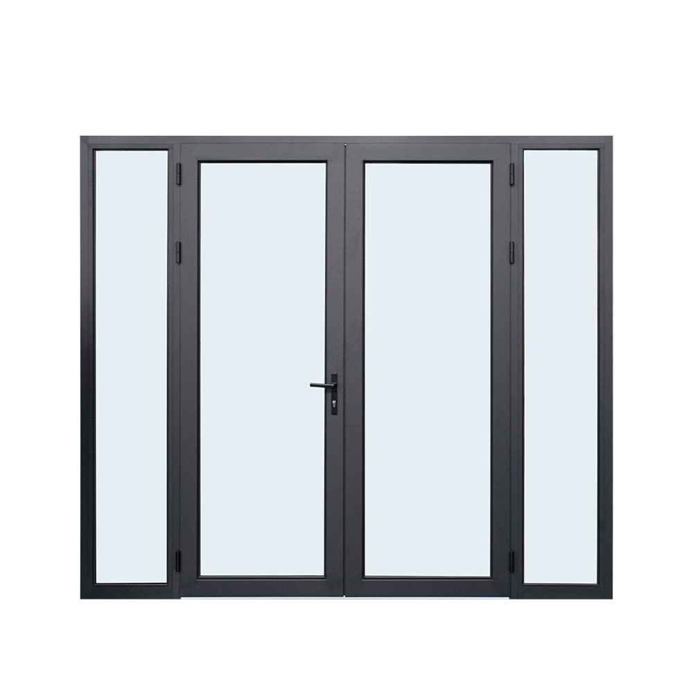 modern aluminum storefront commercial glass double swing french casement door design price