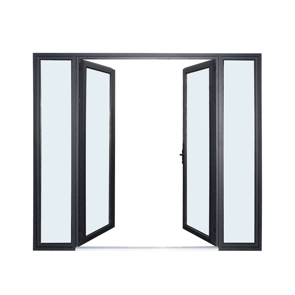 modern aluminum storefront commercial glass double swing french casement door design price