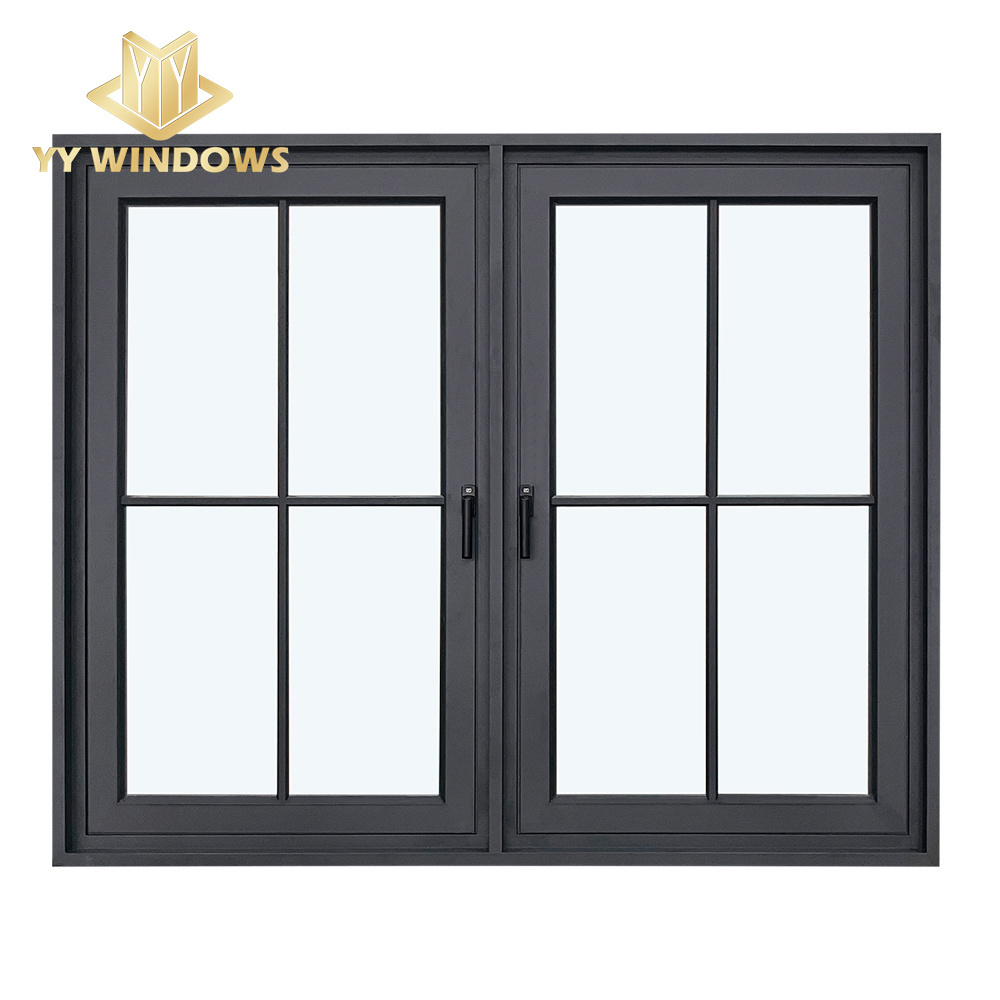 NFRC American Standard energy saving aluminum double glaze casement window for home