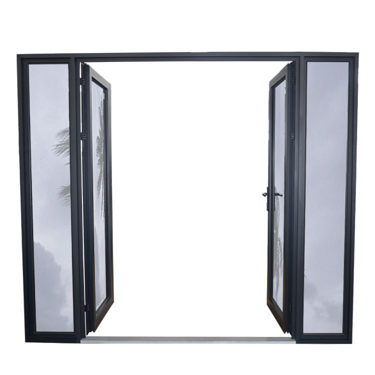 2019 new Trending product double glass aluminium soundproof used exterior french doors,casement door/hinged door for sale