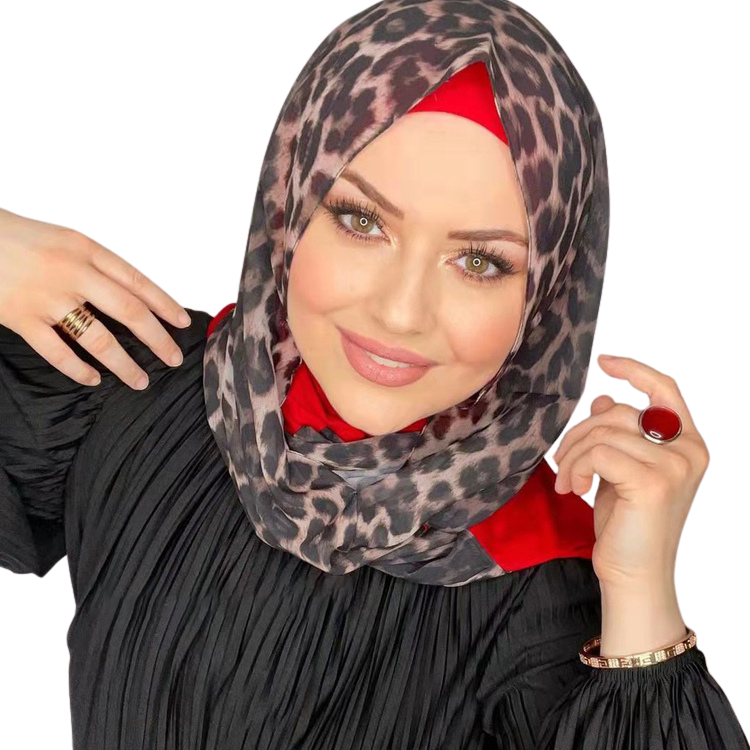 Muslim Black White Chiffon Cotton Patchwork Hijab Abaya Dubai Turkey Malaysia Hijabs for Woman Head Scarf