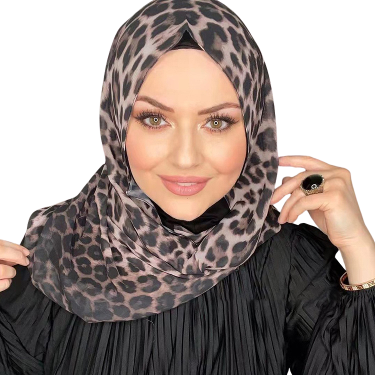 Muslim Black White Chiffon Cotton Patchwork Hijab Abaya Dubai Turkey Malaysia Hijabs for Woman Head Scarf