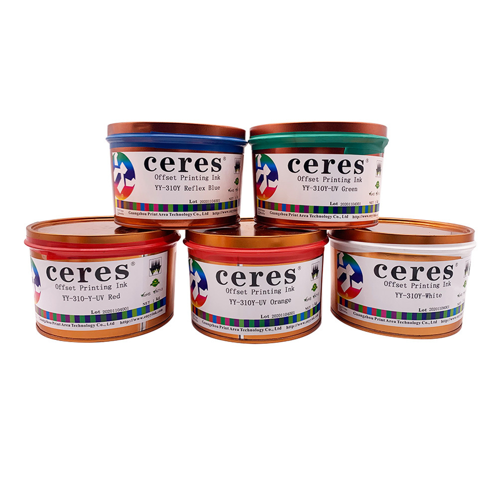 Ceres Uv Offset Printing Ink ,paper for PET, PVC Carton Packing Thailand Environmental Eco Solvent Ink any Paper Vivid Color