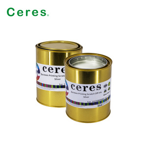 Ceres screen printing uv scratch off Ink black /silver color for scratch card printing machine