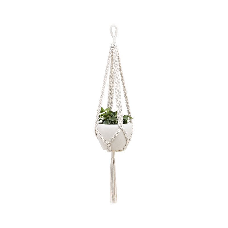 Custom Handmade cotton Macrame Plant Hanger Indoor outdoor Plant Hanger Home Decoration