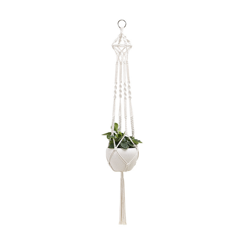 Custom Handmade cotton Macrame Plant Hanger Indoor outdoor Plant Hanger Home Decoration