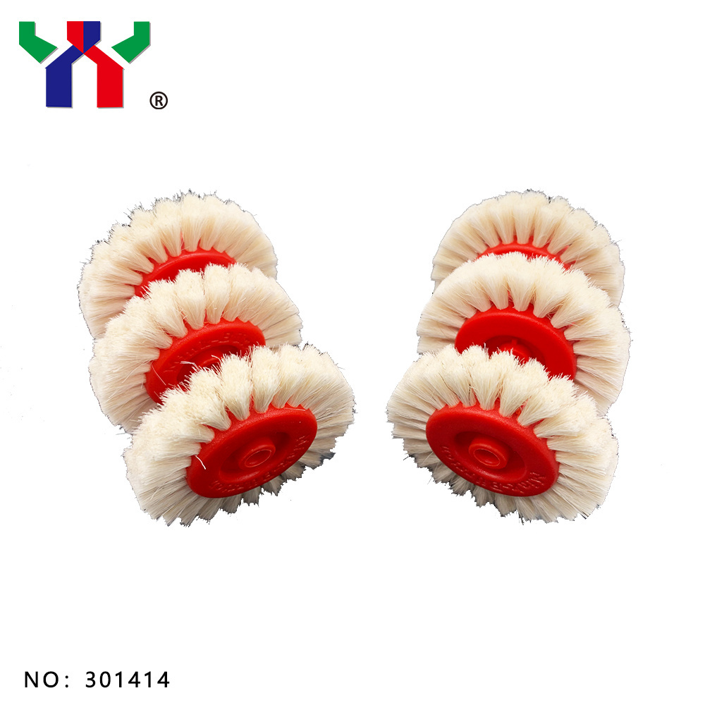 Printing Machine Spare Parts EISI Brush Wheel,White Woolen,60*6*12mm