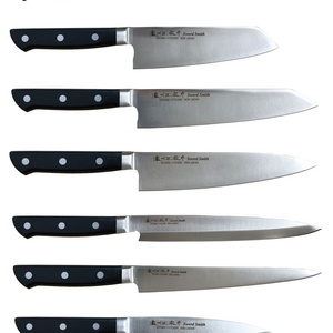 Molybdenum stainless steel full tang cooking knives with bolster made in Seki Japan Logo customization acceptable