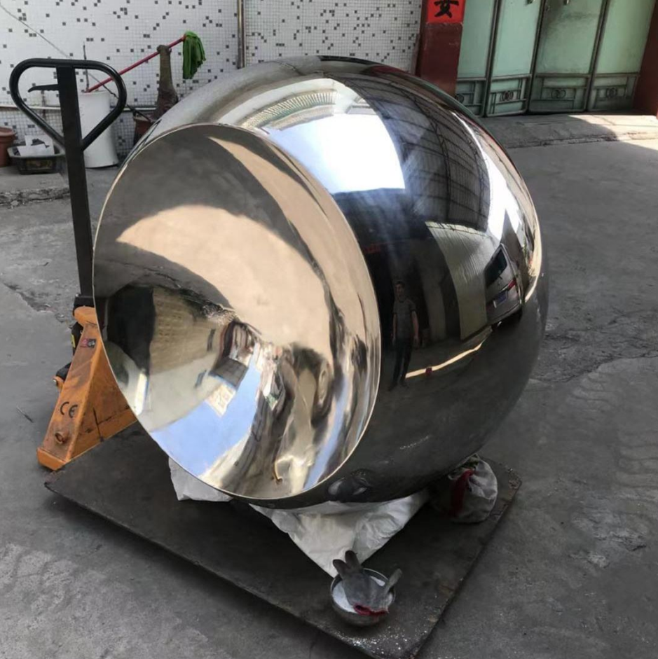 Outdoor garden sculpture hollow stainless steel sphere