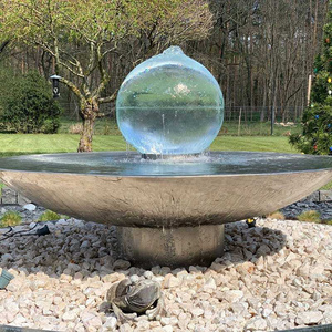 Christmas Decoration Stainless Steel Swimming Pool Waterfall Glass Ball Fountain