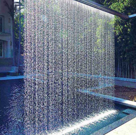 Factory wholesale indoor home decor modern stainless steel water rain curtain waterfall fountain