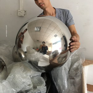 factory directly mirror finished 400mm garden decoration stainless steel gazing hollow ball