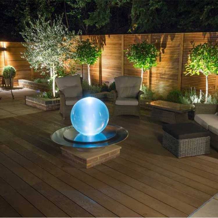 Christmas Decoration Stainless Steel Swimming Pool Waterfall Glass Ball Fountain