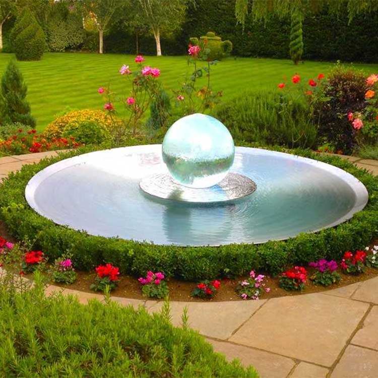 Christmas Decoration Stainless Steel Swimming Pool Waterfall Glass Ball Fountain